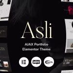 Asli AJAX Portfolio Elementor WordPress Theme I vs 1.9.8